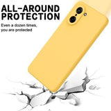 OnePlus Nord CE5 Flydende silikone cover med håndrem - gul