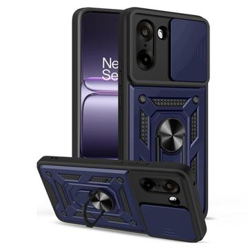 OnePlus Nord CE5 Roterende Ring Hybrid Cover med Kameraskjold - Blå