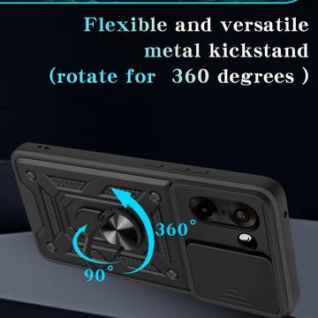 OnePlus Nord CE5 Roterende Ring Hybrid Cover med Kameraskjold - Blå