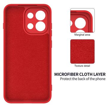 OnePlus Nord CE6 Flydende silikone cover med håndrem - Rød