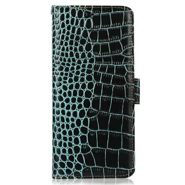 OnePlus Nord CE6 Lite/Realme P4x Crocodile Series Læderpung med RFID - Grøn