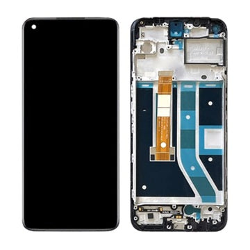 OnePlus Nord N100 Skærm & Frontcover - Sort