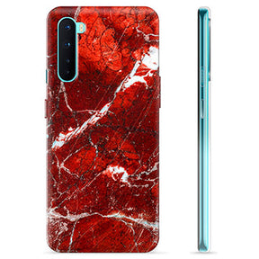 OnePlus Nord TPU Cover - Rød Marmor