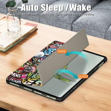 OnePlus Pad Go/Oppo Pad Air2 Tri-Fold Series Smart Folio Cover - Graffiti