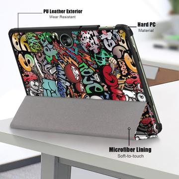OnePlus Pad Go/Oppo Pad Air2 Tri-Fold Series Smart Folio Cover - Graffiti