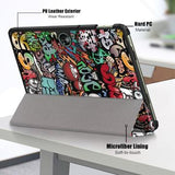 OnePlus Pad Go/Oppo Pad Air2 Tri-Fold Series Smart Folio Cover - Graffiti