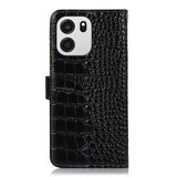 OnePlus Turbo 6/6V Crocodile Series Læderpung med RFID - Sort