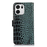 OnePlus Turbo 6/6V Crocodile Series Læderpung med RFID - Grøn