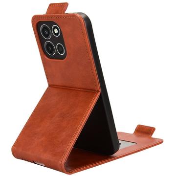 OnePlus Turbo 6 lodret flip-etui med stativ - Brun