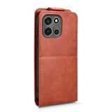OnePlus Turbo 6 lodret flip-etui med stativ - Brun