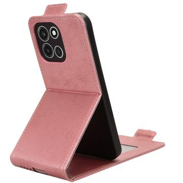 OnePlus Turbo 6 lodret flip-etui med stativ - rosaguld