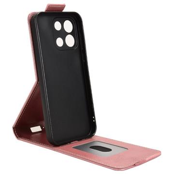 OnePlus Turbo 6 lodret flip-etui med stativ - rosaguld