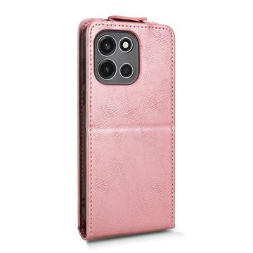 OnePlus Turbo 6 lodret flip-etui med stativ - rosaguld