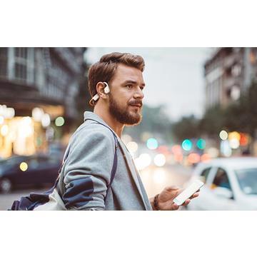 Onikuma T37 Air Conduction trådløse Bluetooth 5.3 hovedtelefoner til sport - creme/orange