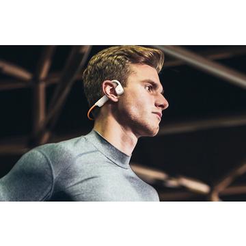 Onikuma T37 Air Conduction trådløse Bluetooth 5.3 hovedtelefoner til sport - creme/orange
