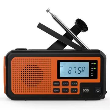 Udendørs solcelledrevet nødradio med håndsving SY373 - 4000mAh
