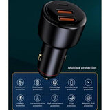 PD3.0 hurtigopladningsbiloplader 65W opladeradapter til cigarettænder 3-port 100W superbiloplader