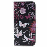 iPhone 5 / 5S / SE Pung Taske - Sommerfugle / Blomster