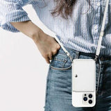 Heart Series iPhone 14 Pro Cover med Pung og Rem - Hvid