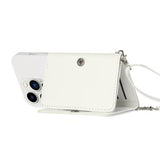 Heart Series iPhone 14 Pro Cover med Pung og Rem - Hvid