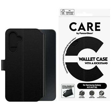Samsung Galaxy A17/M17 PanzerGlass Care Feature Pung etui med stativ - Sort