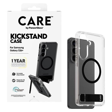 Samsung Galaxy S26+ PanzerGlass Care Kickstand Cover - MagSafe-kompatibel - Klar / Sort