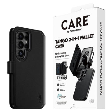 Samsung Galaxy S26 Ultra PanzerGlass Care Tango 2-i-1 pungetui - MagSafe-kompatibel - Sort