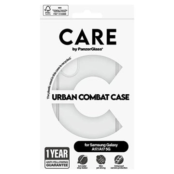 Samsung Galaxy A17/M17 PanzerGlass Care Urban Combat Cover - Gennemsigtig