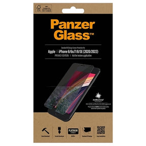iPhone 6/6S/7/8/SE (2020)/SE (2022) PanzerGlass Standard Fit Privacy Hærdet glas