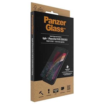 iPhone 6/6S/7/8/SE (2020)/SE (2022) PanzerGlass Standard Fit Privacy Hærdet glas