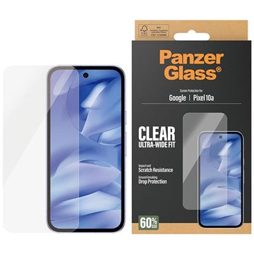 Google Pixel 10a PanzerGlass Ultra-Wide Fit Skærmbeskyttelse Hærdet Glas - Gennemsigtig