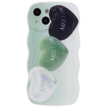 Stylish Wavy Edge iPhone 14 TPU Cover - 3 Hjerter