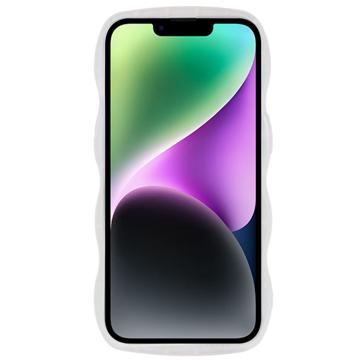 Stylish Wavy Edge iPhone 14 TPU Cover - 3 Hjerter