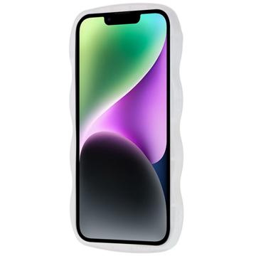 Stylish Wavy Edge iPhone 14 TPU Cover - 3 Hjerter