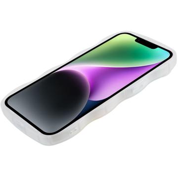 Stylish Wavy Edge iPhone 14 TPU Cover - 3 Hjerter