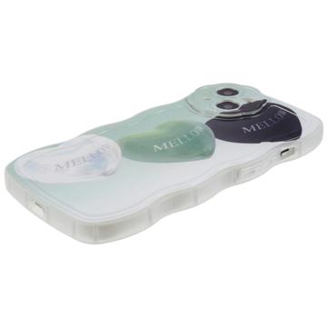 Stylish Wavy Edge iPhone 14 TPU Cover - 3 Hjerter