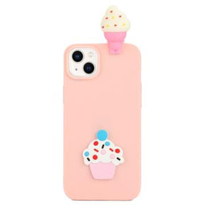 3D Cartoon iPhone 14 Plus TPU Cover - Flødeis