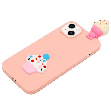 3D Cartoon iPhone 14 Plus TPU Cover - Flødeis