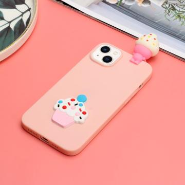 3D Cartoon iPhone 14 Plus TPU Cover - Flødeis