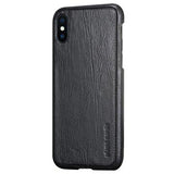 Pierre Cardin Læder Dækket iPhone X Cover - Sort