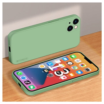 iPhone 13 Pinwuyo Liquid Silikone Cover - Grøn