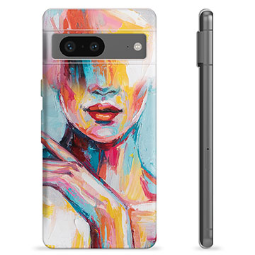 Google Pixel 7 TPU Cover - Abstrakt Portræt