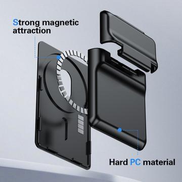 Magnetisk kortholder i plast med kickstand - MagSafe-kompatibel - Sort