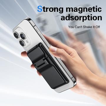Magnetisk kortholder i plast med kickstand - MagSafe-kompatibel - Sort