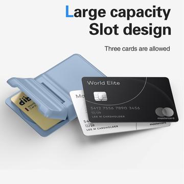 Magnetisk kortholder i plast med kickstand - MagSafe-kompatibel - Lyseblå