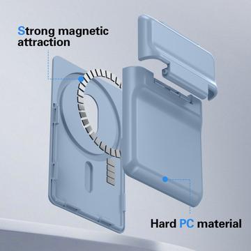 Magnetisk kortholder i plast med kickstand - MagSafe-kompatibel - Lyseblå