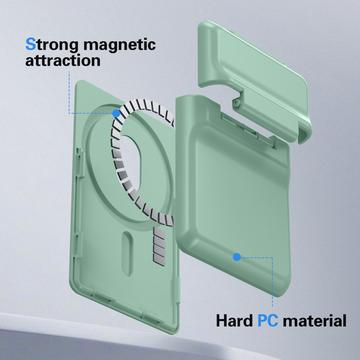 Magnetisk kortholder i plast med kickstand - MagSafe-kompatibel - lysegrøn