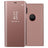 iPhone X / iPhone XS Luksus Series Mirror View Flip Cover - Rødguld