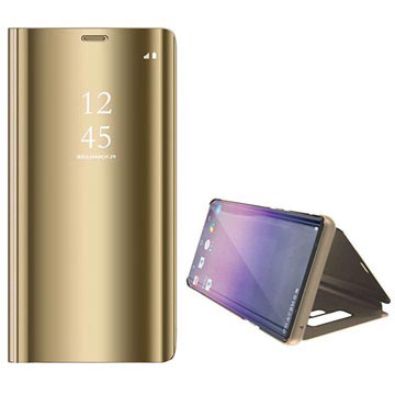 Luksus Series Mirror View Samsung Galaxy Note9 Flip Cover - Guld