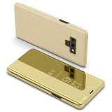 Luksus Series Mirror View Samsung Galaxy Note9 Flip Cover - Guld